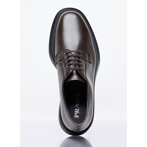Prada Men Leather Lace-Up Shoes - Picture 7 of 7